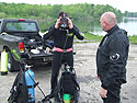 Getting ready for underwater footage